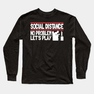 Social Distancing Distance No Problem Gaming Team Gamer Corona Long Sleeve T-Shirt